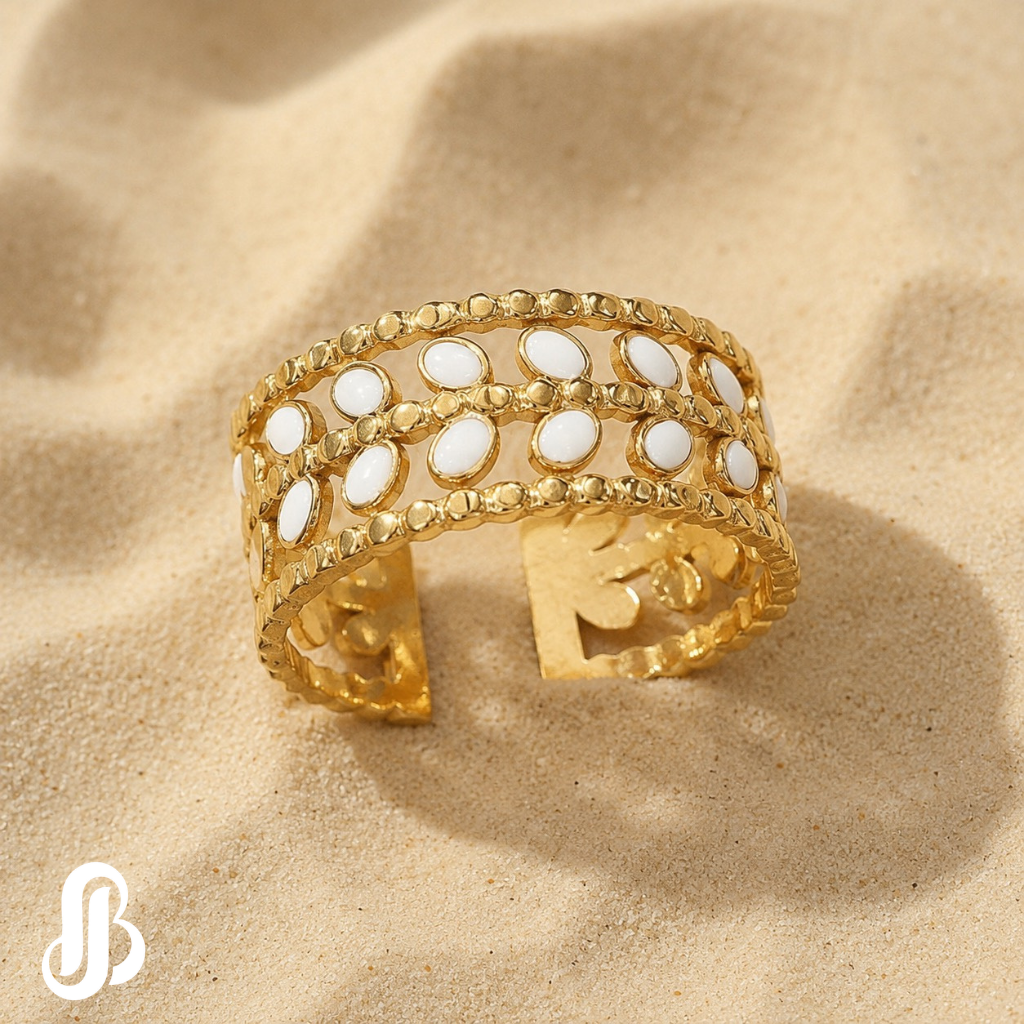 Bague - Giny blanc